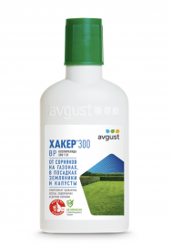 Гербицид от сорняков на газонах и землянике Хакер 300 (90 мл)