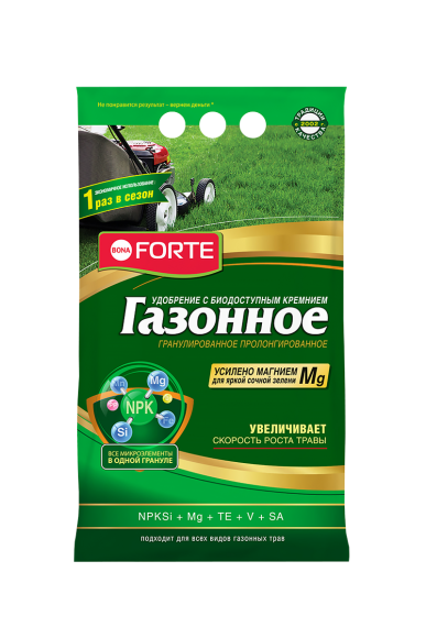 Удобрение газонное пролонгированное Bona Forte с биодоступным кремнием (5 кг)
