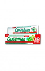 Паста зубная "Семейная" с экстрактом подорожника и зверобоя, 130 г (СВОБОДА)