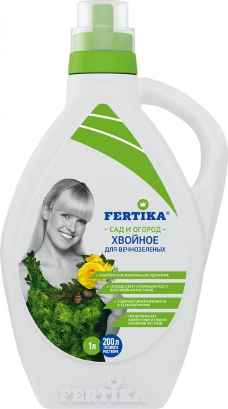 Жидкое комплексное удобрение Fertika хвойное для вечнозелёных, 1 л